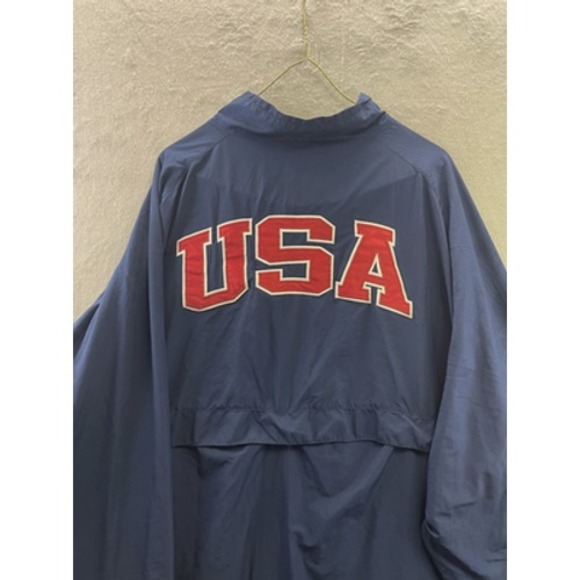 USA Powerlifting Jacket Mens 2XL Blue Windbreaker Adidas Team Track Coat - Picture 6 of 7